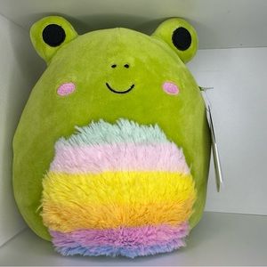 Wendy Squishmallow Frog 8” Rainbow Fuzzy Belly